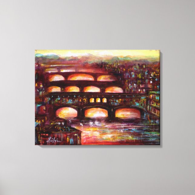 Toile Ponte Vecchio et autres ponts de Florence (Recto)