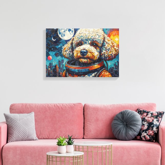 TOILE POODLE DANS L'ESPACE-4 (Insitu(Salon))