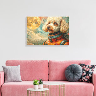TOILE POODLE DANS L'ESPACE-5