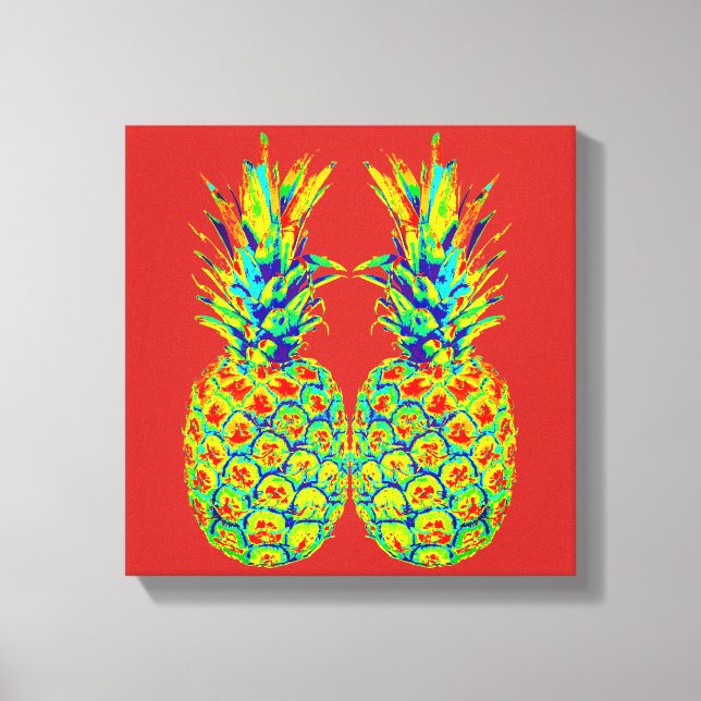 Toile Pop Art ananas (Recto)