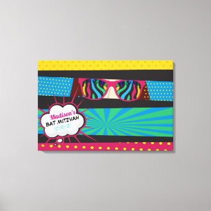 Toile POP ART Bat mitzvah Se connecter Carte MÉMOIRE