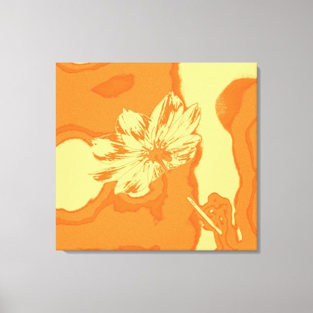 Toile Pop Art Belle Fleur de Cosmos Jaune 2 (Recto)