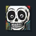 Toile "Pop Art Calavera : Un tour contemporain<br><div class="desc">Titre : "Pop Art Calavera : A Contemporary Twist" Oeuvre de Nate Haselton Design Description : "Entrez dans un monde où la tradition rencontre la modernité avec notre art de toile dynamique intitulé "Pop Art Calavera : A Contemporary Twist". Cette pièce captivante prend le crâne typique de Calavera et la...</div>