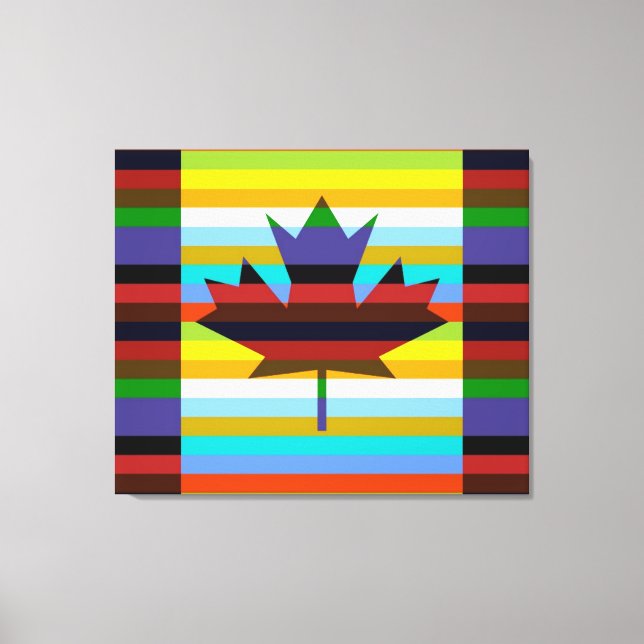 Toile Pop Art Canada Maple Leaf (Recto)