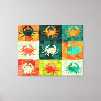 Toile Pop Art Crabes Cubism