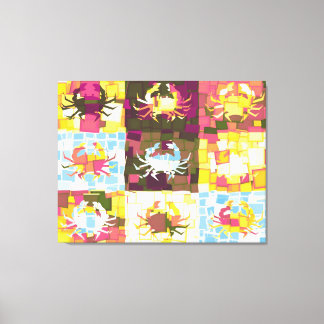 Toile Pop Art Crabes Cubism 2