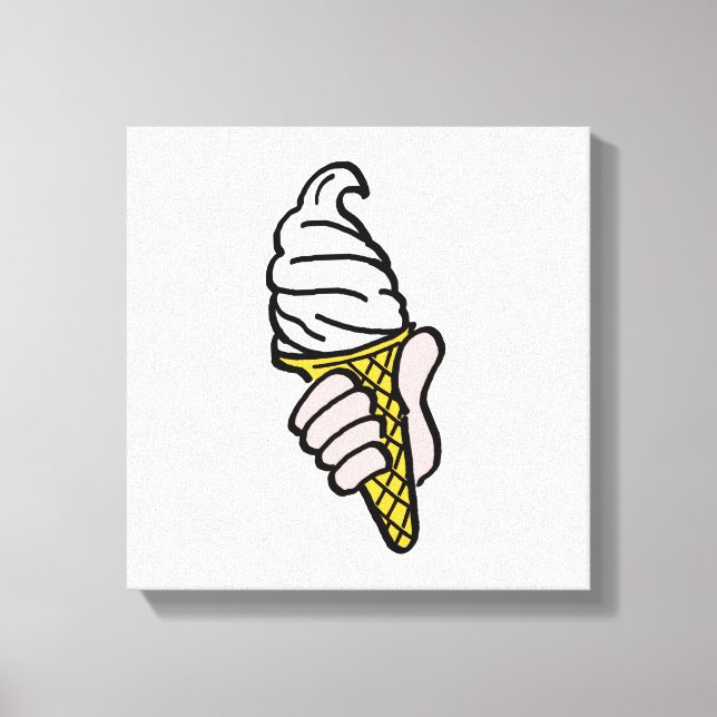 Toile Pop Art Ice Cream Cone ou Cornet (Recto)