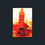 Toile Pop Art London Bus Big Ben Red Orange Yellow<br><div class="desc">Travel Art Photos of Symbols of World's Famous Capital Cities - Symbols of London: the Big Ben & Routemaster Bus Pop Art Image - Historical Iconic Buildings of London City</div>