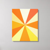 Pop Art Modern 60s Funky Geometry Rays in Orange
