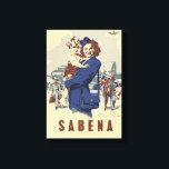 Toile Pop art Sabena Ex Belgian Airlines<br><div class="desc">Son propre travail de pièces vectorielles en quatre couleurs inspiré d'une carte postale vintage de Sabena, qui a été la compagnie aérienne nationale de Belgique de 1923 à 2001, jusqu'à ce qu'elle fasse faillite. Note : il s'agit d'une oeuvre nouvellement créée, pas d'une reproduction. La police qui fait le nom...</div>