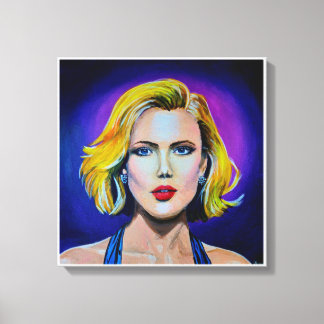 Toile Pop Art Scarlett Johansson Portrait