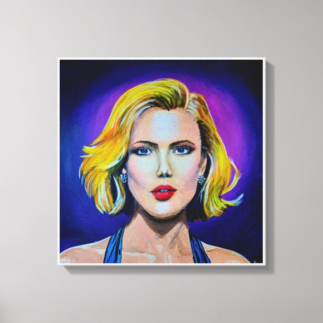 Toile Pop Art Scarlett Johansson Portrait (Recto)