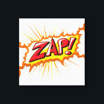 Toile Pop Art Style Zap !<br><div class="desc">This retro comic style Zap! is perfect for any super hero collector or fan boy. The bright graphics have hard lines & bold coloring.</div>