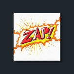 Toile Pop Art Style Zap !<br><div class="desc">This retro comic style Zap! is perfect for any super hero collector or fan boy. The bright graphics have hard lines & bold coloring.</div>