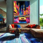 Toile Pop Art Times Square avec taxis jaunes iconiques<br><div class="desc">Plongez-vous dans l'énergie vibrante de Times Square avec cet art pop audacieux mettant en vedette des taxis jaunes iconiques et des rues illuminées de néon. Les couleurs électrisantes et le style rétro inspiré capturent l'essence de la ville de New York la nuit, ce qui la rend parfaite pour les amateurs...</div>