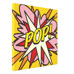 Toile POP Modern Pop Art Typographic Combook