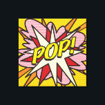 Toile POP Modern Pop Art Typographic Combook<br><div class="desc">Un livre de bande dessinée Pop Art moderne inspiré de la toile avec le mot POP! Idéal pour égayer la maison ou le bureau. Ajoutez un peu de zap pow et whip dans votre monde aujourd'hui! Conçu par Thisisnotme©</div>