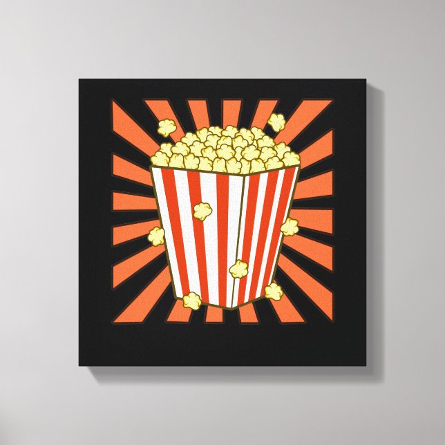 Toile Popcorn Lover Popcorns Nourriture Nourriture Graph (Recto)