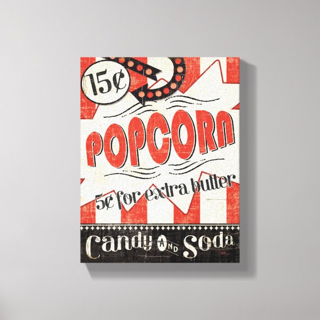 Toile Popcorn rétro (Recto)