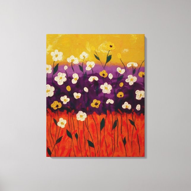 Toile "Poppies Abstraites 2" par Linda Powell~Canvas (Recto)