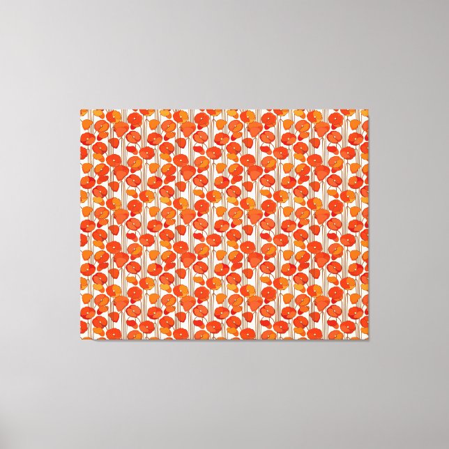 Toile Poppies Art Nouveau (Recto)