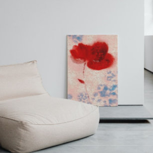 Toile Poppies d'aquarelle Abstraite de Bourgogne