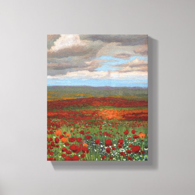Toile Poppies de montagne - Giclee enveloppé (Recto)