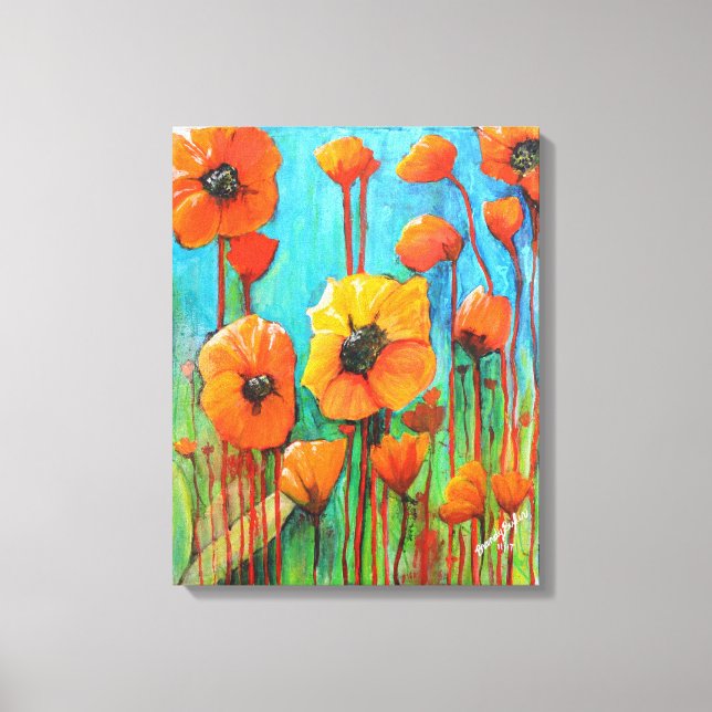 Toile Poppies en été (Recto)