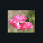 Toile Poppies roses<br><div class="desc">jolie photo de fleurs de pavot rose prise par moi</div>