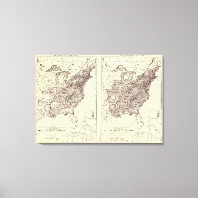 Toile Population américaine 1830-1840 (Recto)