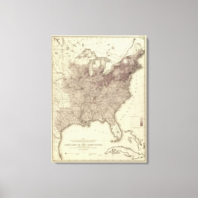 Toile Population américaine 1860 (Recto)
