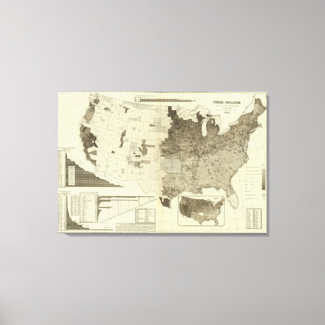 Toile Population étrangère par pays (Recto)