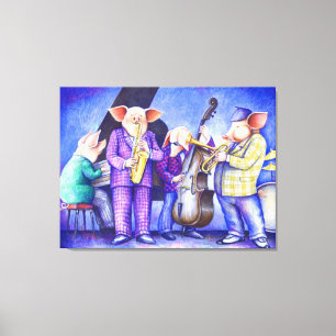 Toile Porcelet de Charlie et la toute la copie de jazz