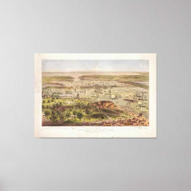 Toile Port de New York de la batterie regardant Sud (Recto)