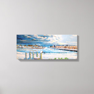 Toile Port d'hiver de Kenosha le Wisconsin
