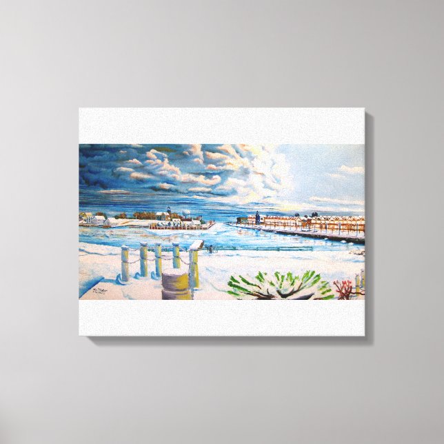 Toile Port d'hiver Kenosha Wisconsin (Recto)