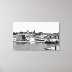 Toile Port Townsend, WA Waterfront Town View Photographi