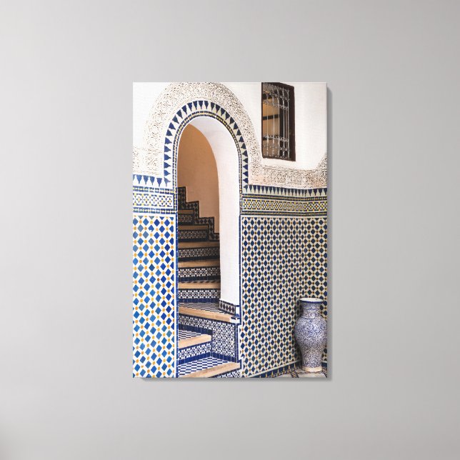 Toile Porte carrelée marocaine (Recto)