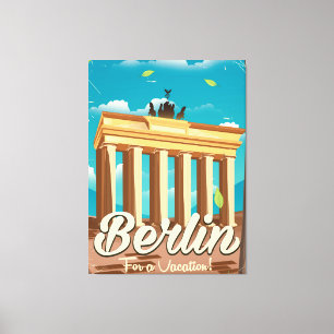 Toile Porte de Brandebourg, affiche de voyage de dessin 