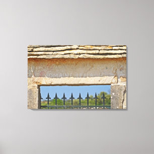 Toile Porte et clé de voûte sculptée avec Montrachet,