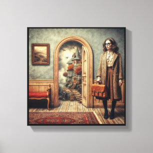 Toile Porte ouverte" Art contemporain