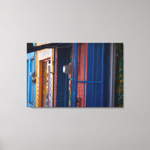 Toile Portes Colorées à Agua Prieta, Mexique