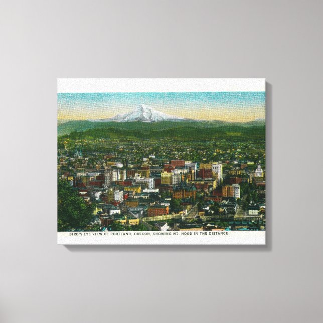 Toile Portland et Mt. Hood au loin (Recto)