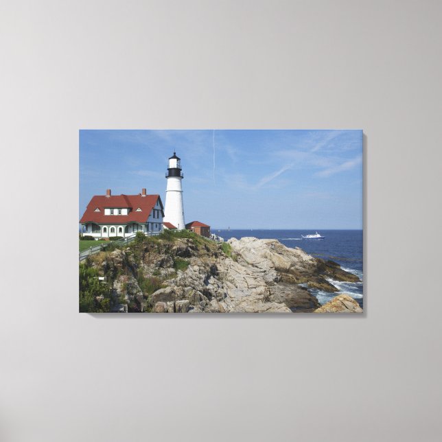 Toile Portland Head Light, Cape Elizabeth, Maine, (Recto)