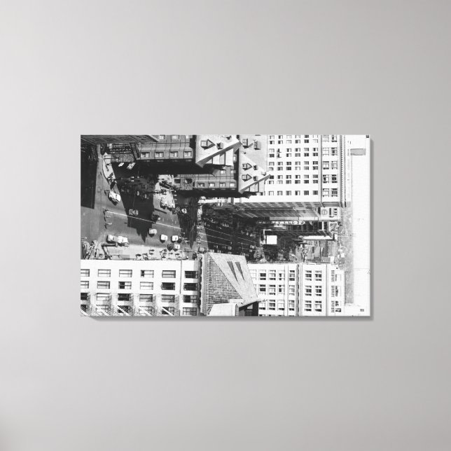 Toile Portland, Oregon City Vue de la 6ème Avenue (Recto)