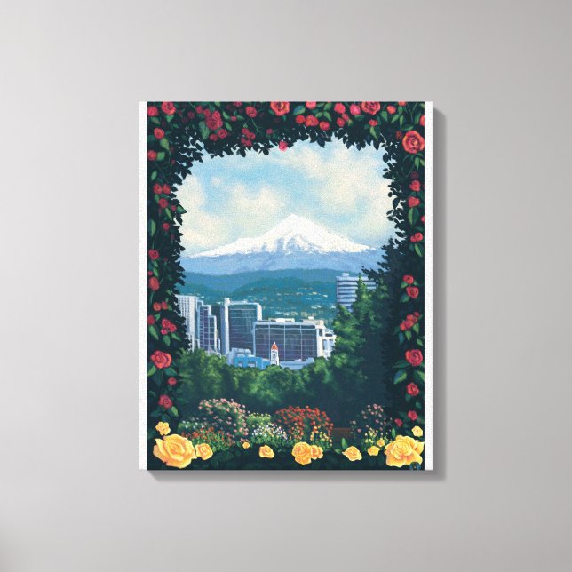 Toile Portland, OregonRose Garden Scene (Recto)