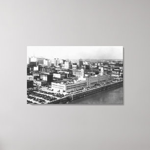 Toile Portland, OU vue aérienne de pont de Hawthorne