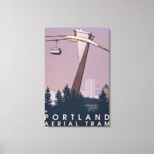 Toile Portland, scène de tram d'OregonAerial
