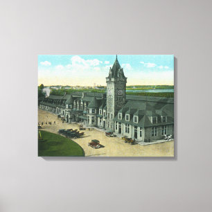 Toile Portland, vue de MaineExterior de station des