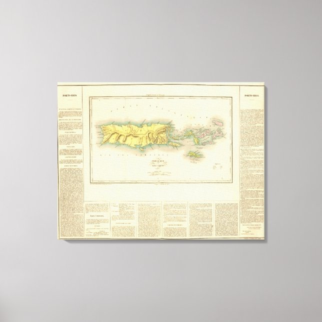 Toile Porto Rico, Îles Vierges (Recto)